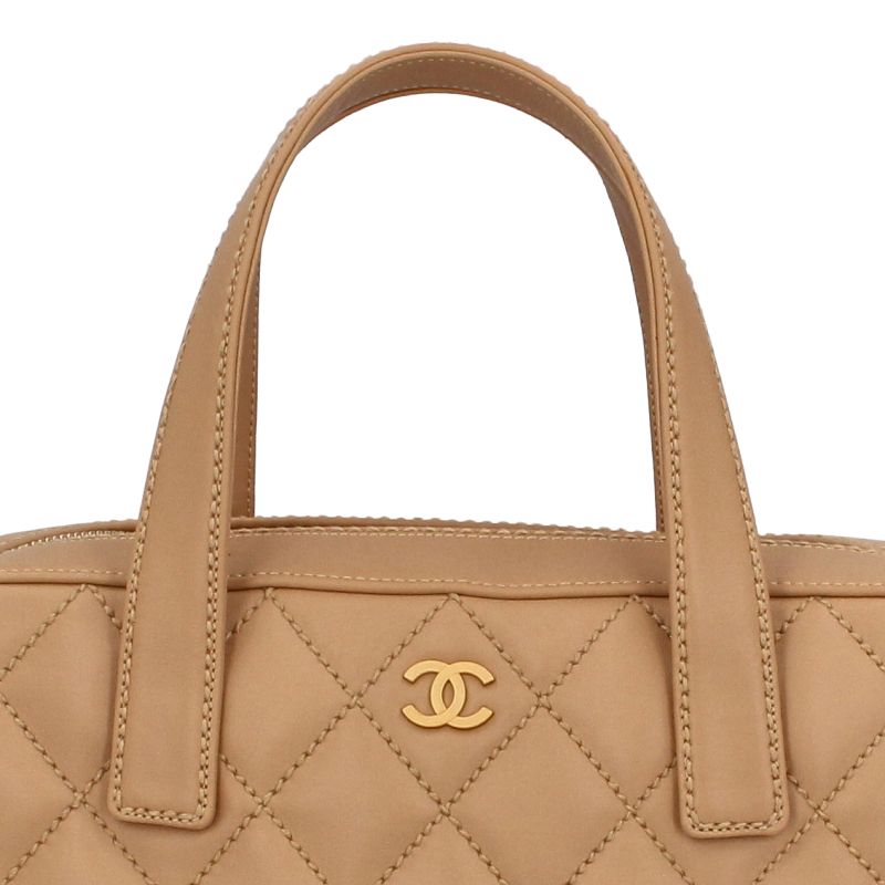 Chanel Wild Stitch Handbag Calf Beige — view 2