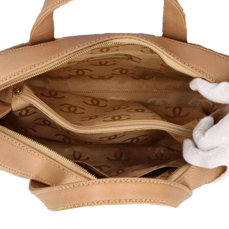 Chanel Wild Stitch Handbag Calf Beige — view 7