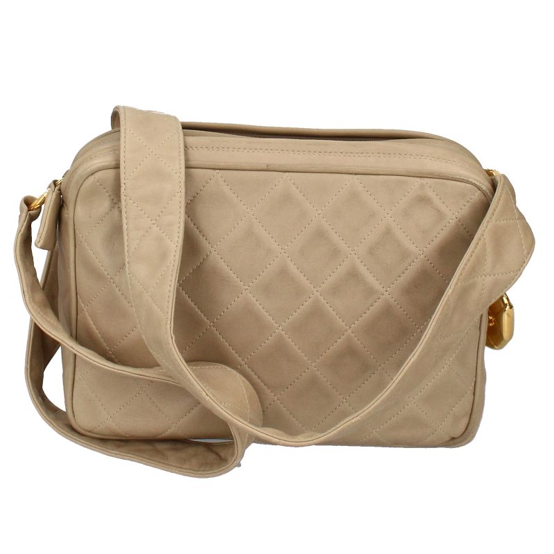 Chanel Vintage Shoulder Bag Lambskin Beige — view 3