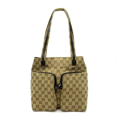 Gucci Tote GG Canvas Shoulder Bag Beige