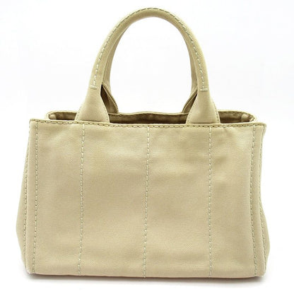 Prada Canapa Tote TPM Canvas Beige — view 4