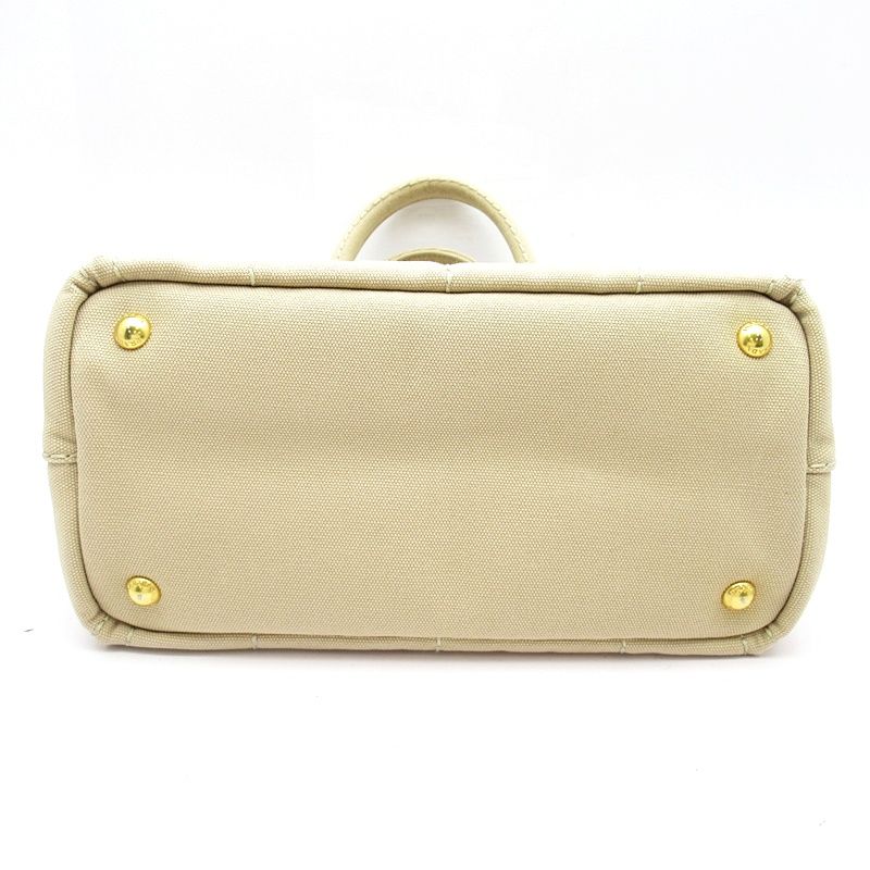 Prada Canapa Tote TPM Canvas Beige — view 6