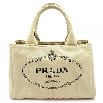 Prada Canapa Tote TPM Canvas Beige