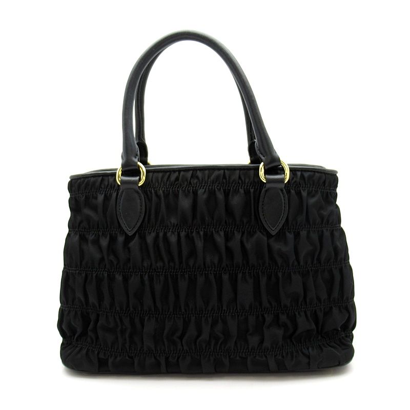 Prada Gather Handbag Nylon Black — view 4
