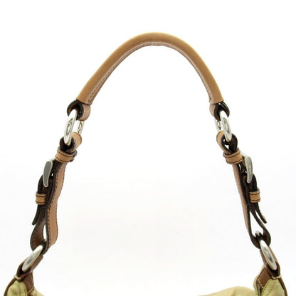 Prada Shoulder Bag Nylon Leather Beige — view 2
