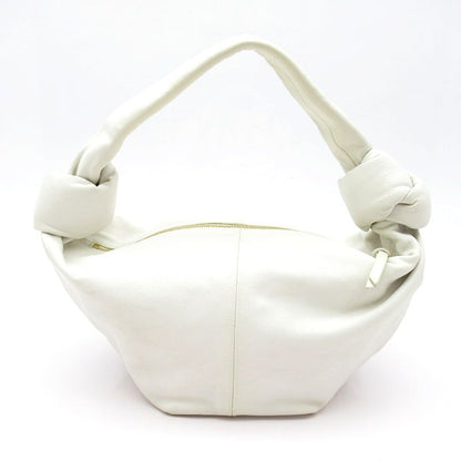 Bottega Veneta Mini Double Knot Handbag Leather White