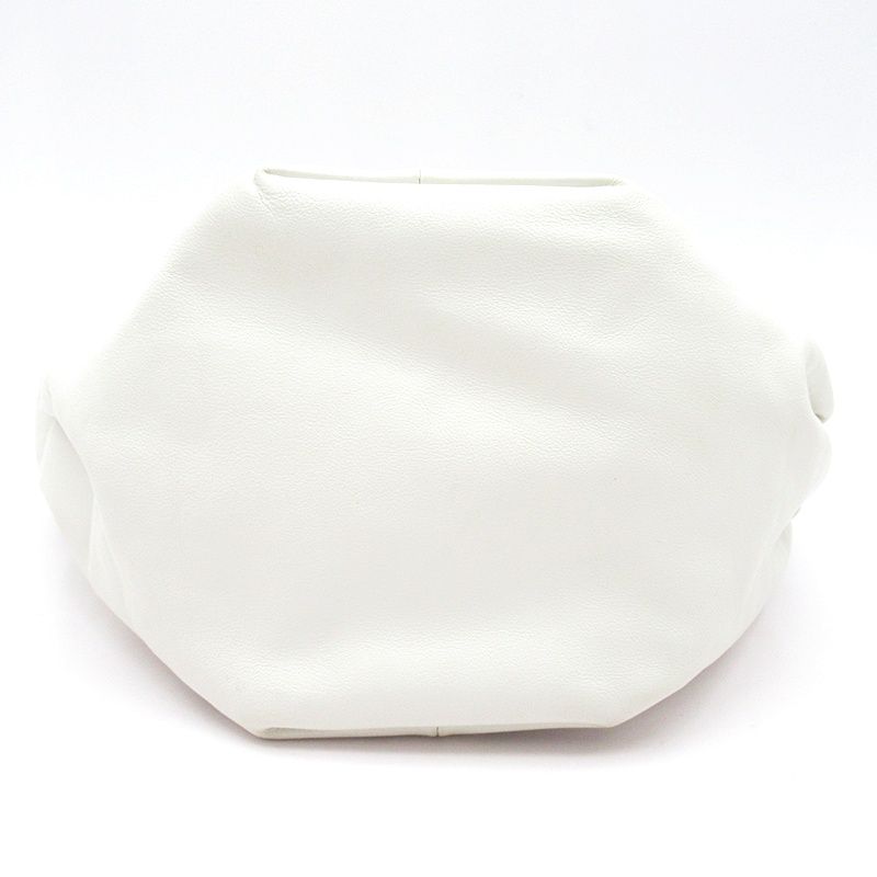 Bottega Veneta Mini Double Knot Handbag Leather White — view 6