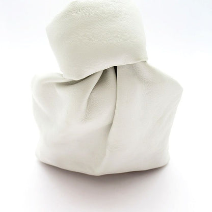 Bottega Veneta Mini Double Knot Handbag Leather White — view 5