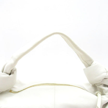 Bottega Veneta Mini Double Knot Handbag Leather White — view 2