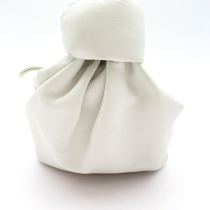 Bottega Veneta Mini Double Knot Handbag Leather White — view 3