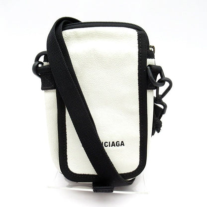 Balenciaga Explorer Cross Belt Bag Leather White