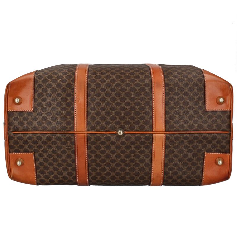 Celine Macadam Boston Bag Leather Brown — view 6