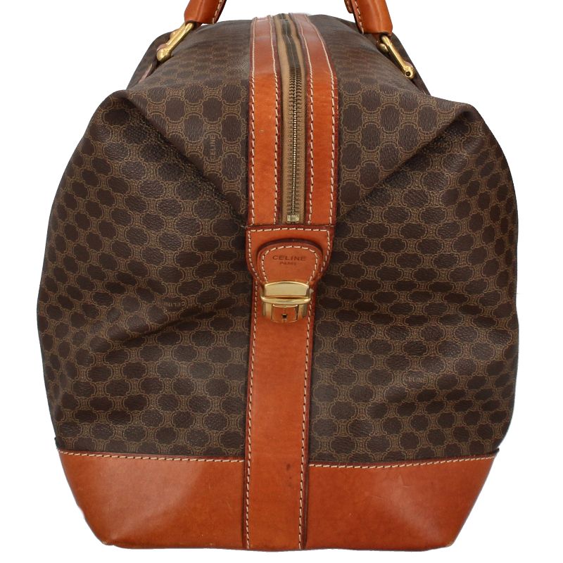 Celine Macadam Boston Bag Leather Brown — view 3