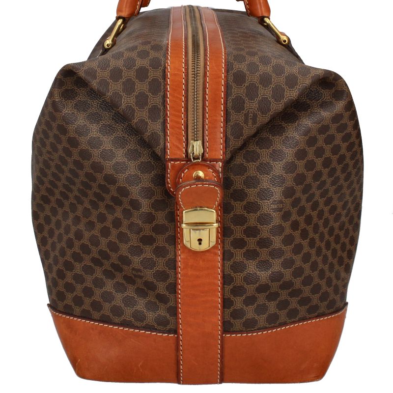 Celine Macadam Boston Bag Leather Brown — view 5