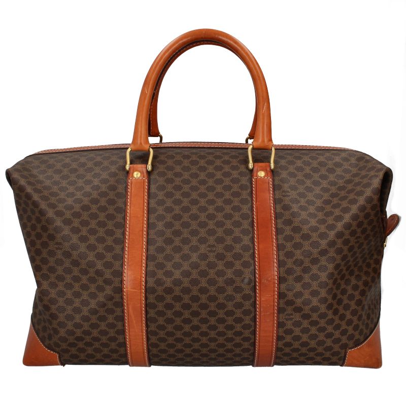Celine Macadam Boston Bag Leather Brown — view 4