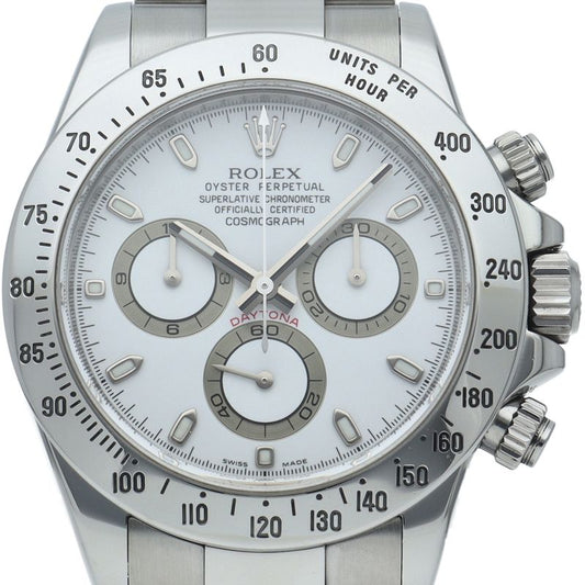Rolex Cosmograph Daytona Watch Buckle Aph Dial SS White