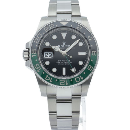 Rolex GMT Master 2 Watch Oyster Box SS Black Polished — view 2