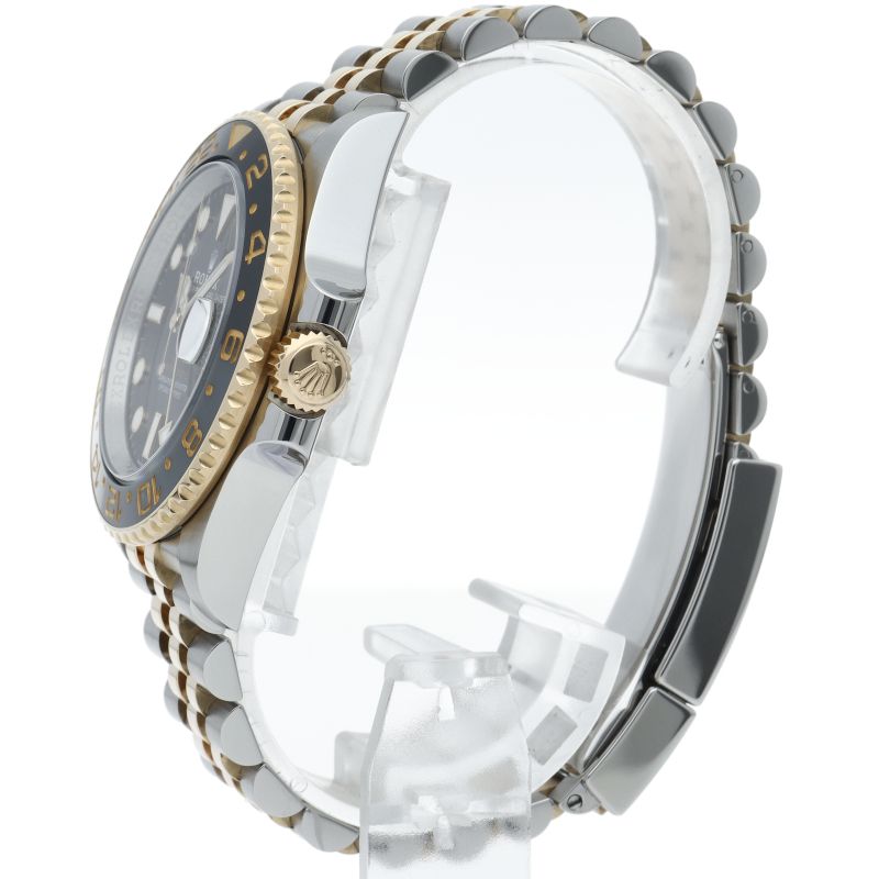 Rolex GMT Master 2 Watch Box 18k Yellow Gold SS Black Finish — view 3