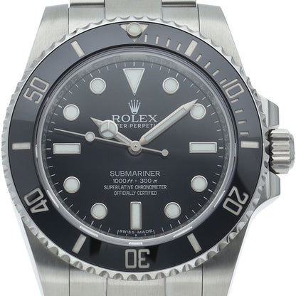 Rolex Submariner Watch Mirror Buckle International Service SS Black