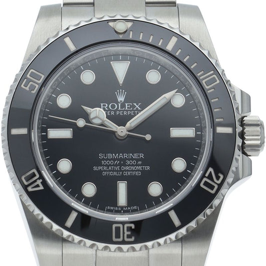 Rolex Submariner Watch Mirror Buckle International Service SS Black