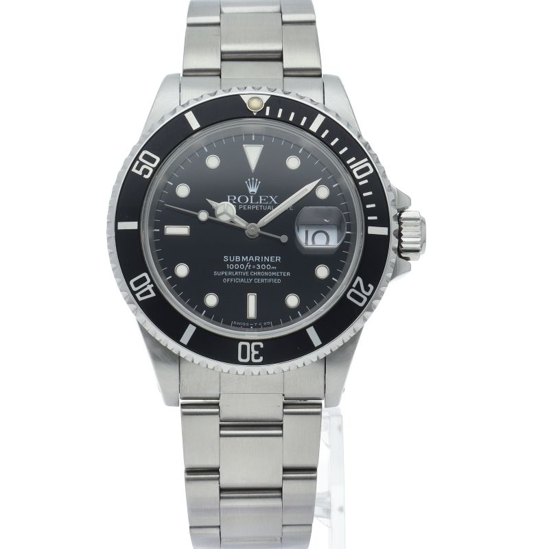Rolex Submariner Date Tritium SS Watch Black Polished — view 2