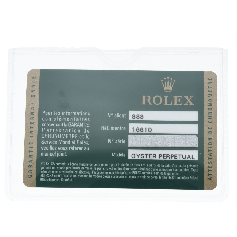 Rolex Submarinade Date Roulette SS Watch Black Polished — view 6