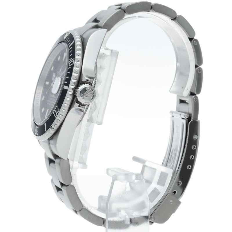 Rolex Submarinade Date Roulette SS Watch Black Polished — view 3