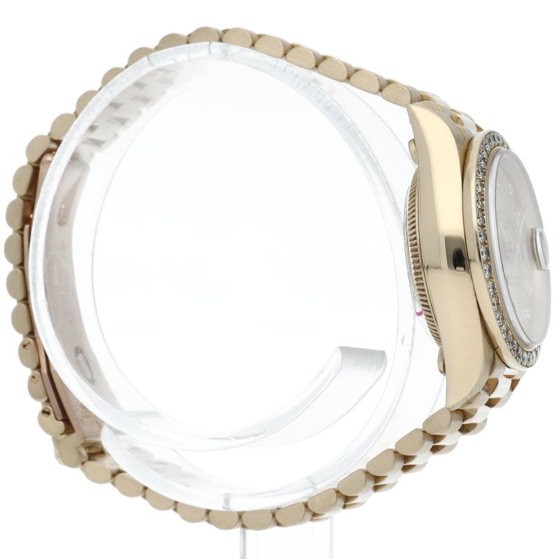 Rolex Datejust Watch Diamond Bezel 18k Yellow Gold Chien Pa — view 4