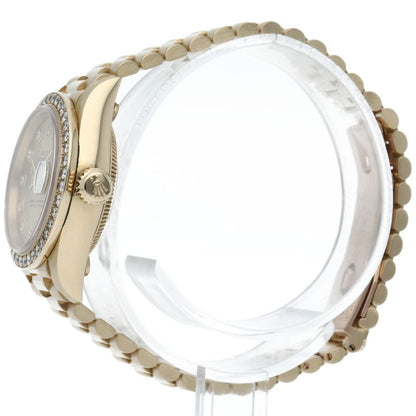 Rolex Datejust Watch Diamond Bezel 18k Yellow Gold Chien Pa — view 3