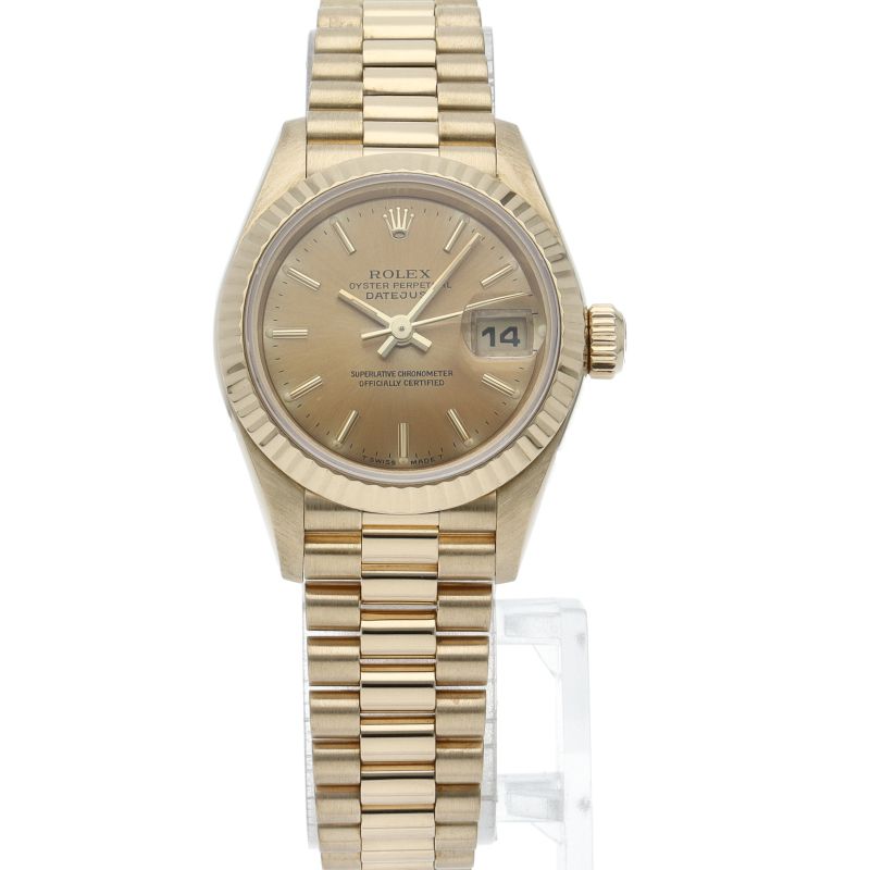 Rolex Datejust Watch 18k Yellow Gold Chien Pankara Polished — view 2
