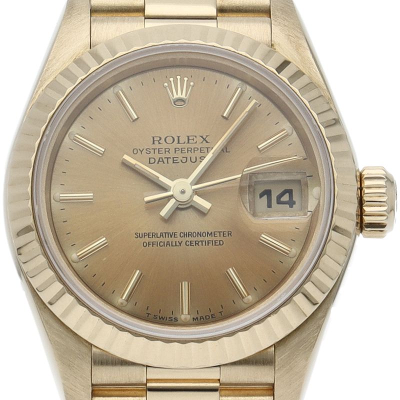 Rolex Datejust Watch 18k Yellow Gold Chien Pankara Polished