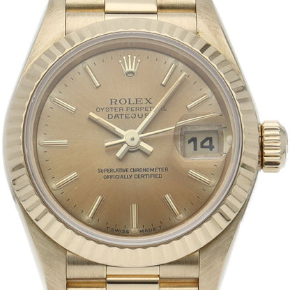 Rolex Datejust Watch 18k Yellow Gold Chien Pankara Polished
