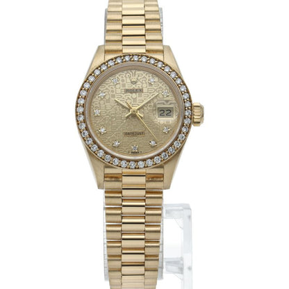 Rolex Datejust Watch Diamond Bezel Computer Dial 18k Yellow Gold les — view 2