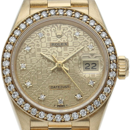 Rolex Datejust Watch Diamond Bezel Computer Dial 18k Yellow Gold les