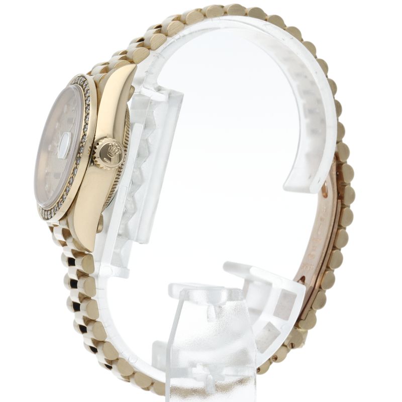 Rolex Datejust Watch Diamond Bezel Computer Dial 18k Yellow Gold les — view 3