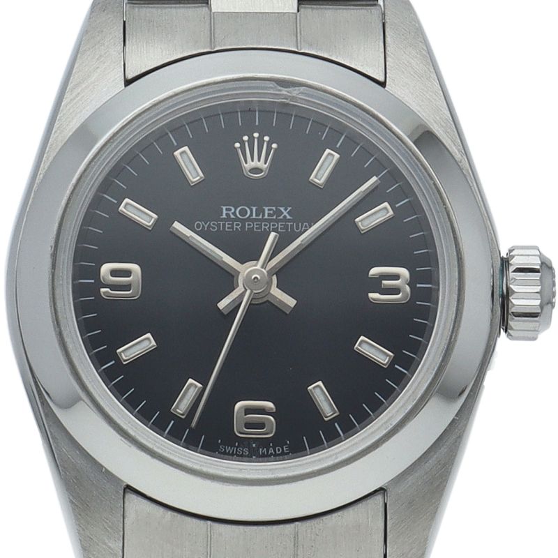 Rolex Oyster Perpetual Watch Box SS Black Polished