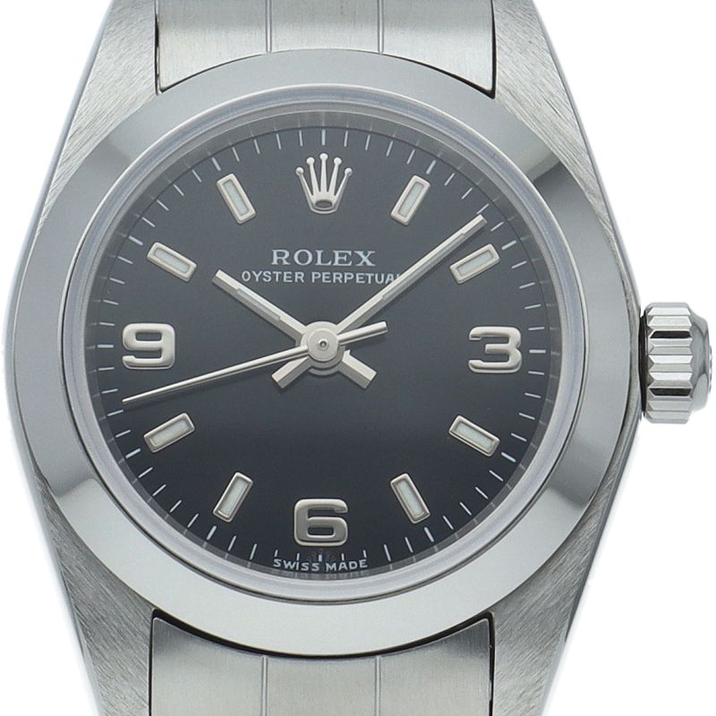 Rolex Oyster Perpetual Watch Box SS Black Polished 20