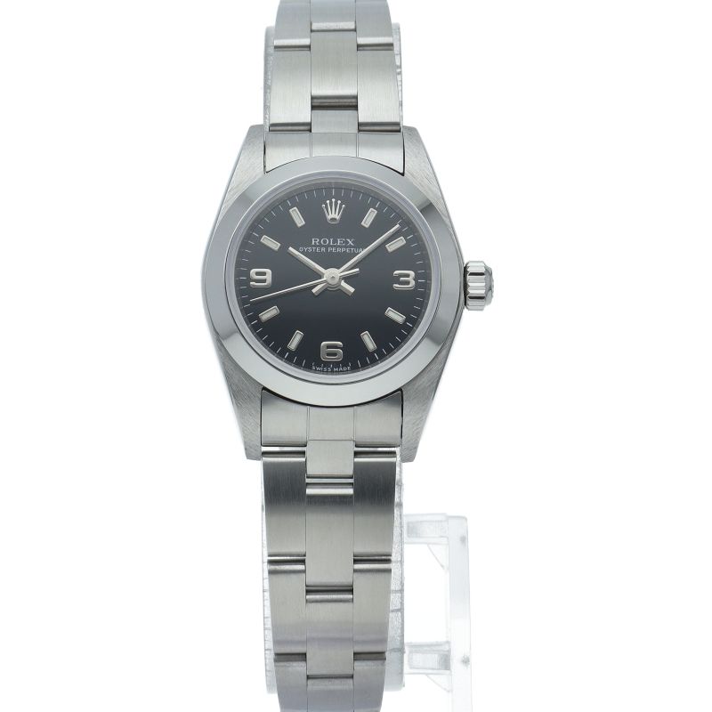 Rolex Oyster Perpetual Watch Box SS Black Polished 20 — view 2