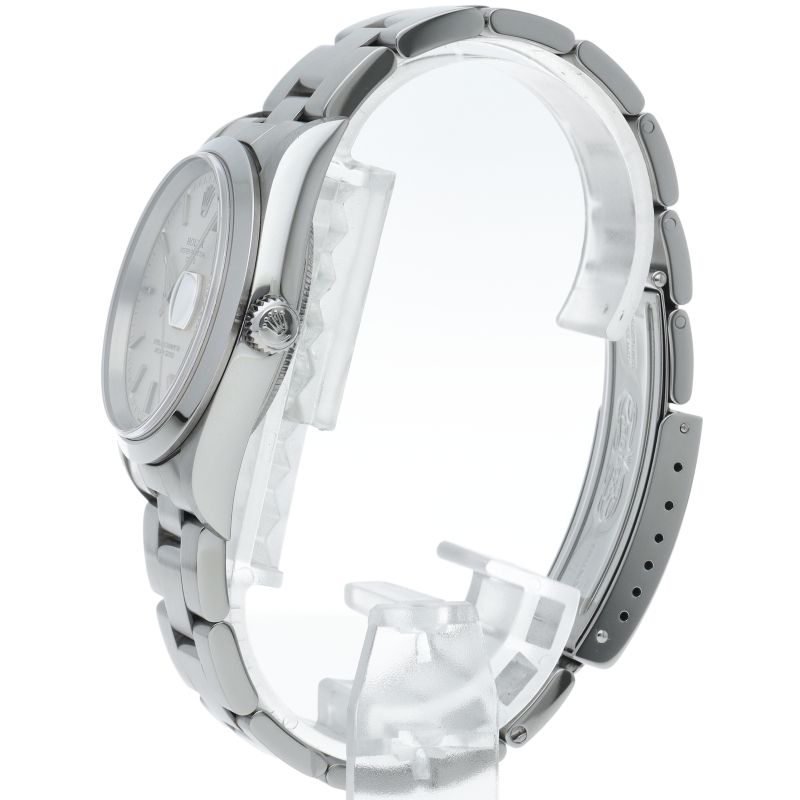 Rolex Oyster Perpetual Date Watch SS Silver Polished — view 3