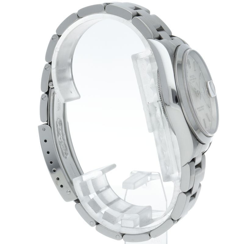 Rolex Oyster Perpetual Date Watch SS Silver Polished — view 4