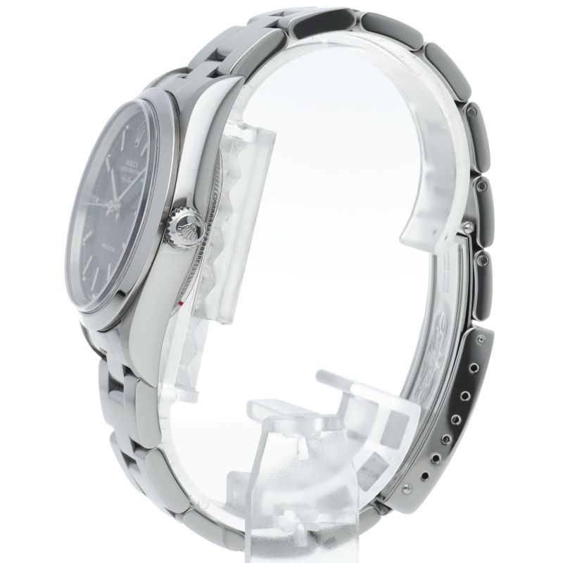 Rolex Air King SS Watch Black Polished — view 3