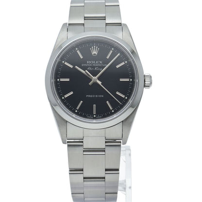 Rolex Air King SS Watch Black Polished — view 2