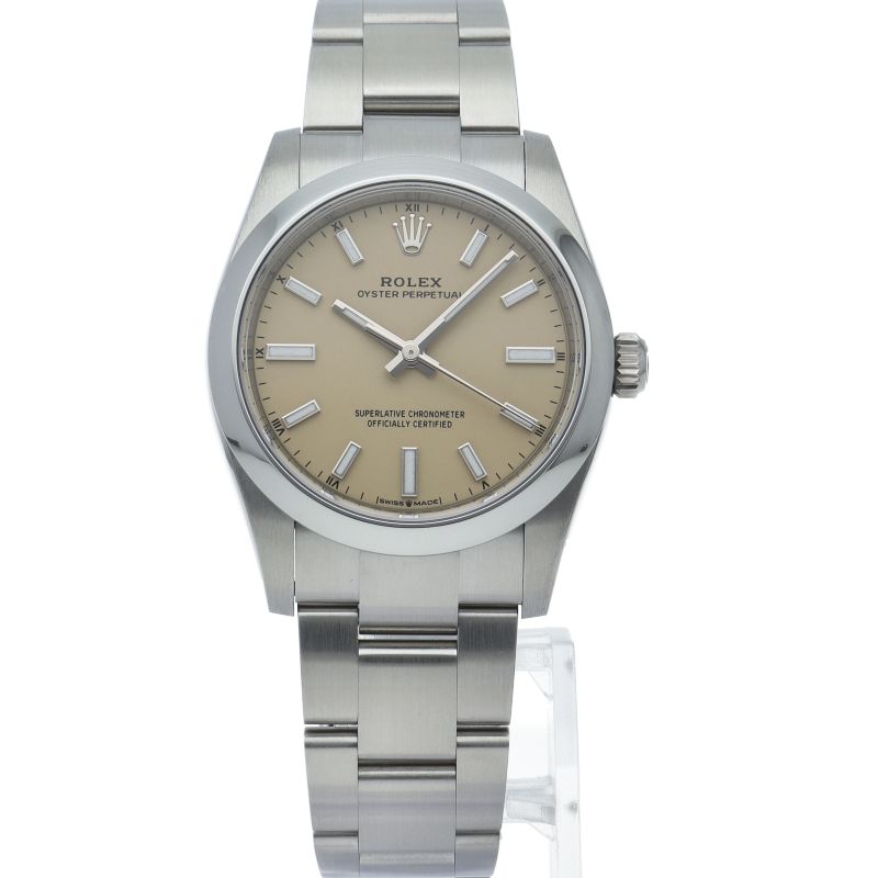 Rolex Oyster Perpetual 34 Watch Beige Box SS Not Yet — view 2
