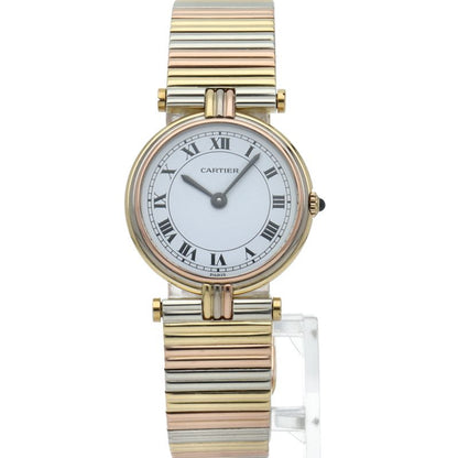 Cartier Vendome SM Trinity Watch Bracelet 18k Yellow Gold 18k White Pink — view 2