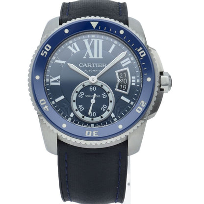 Cartier Caliber de Diver Watch SS Lava Blue Polished — view 2