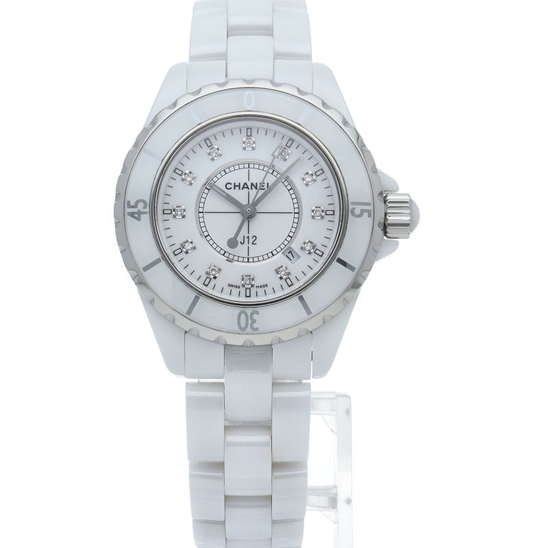 Chanel Watch 33 mm Diamond Box Ceramic White Polished — view 2