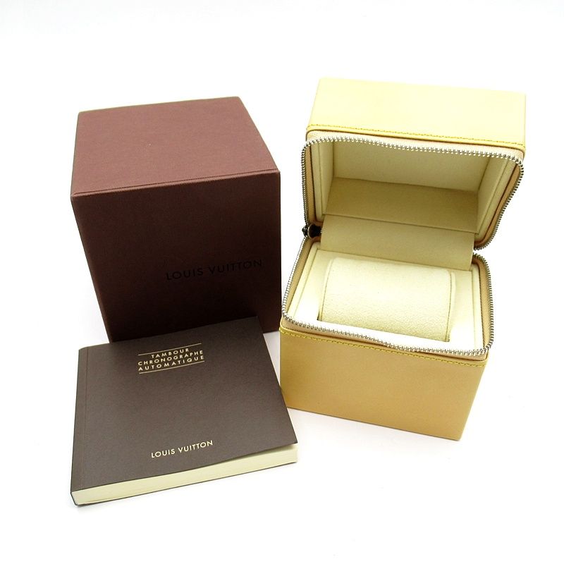 Louis Vuitton Tambour Chronograph Auto Depth 41 mm Box SS Leather Watch Brown — view 6