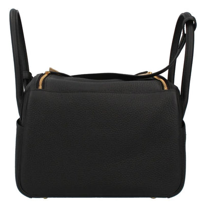 Hermes Lindy 26 Taurillon Clemence Shoulder Bag Black — view 3