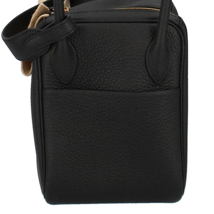 Hermes Lindy 26 Taurillon Clemence Shoulder Bag Black — view 2