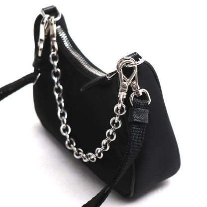 Prada Micro Tessuto 2-Way Shoulder Bag Black — view 2